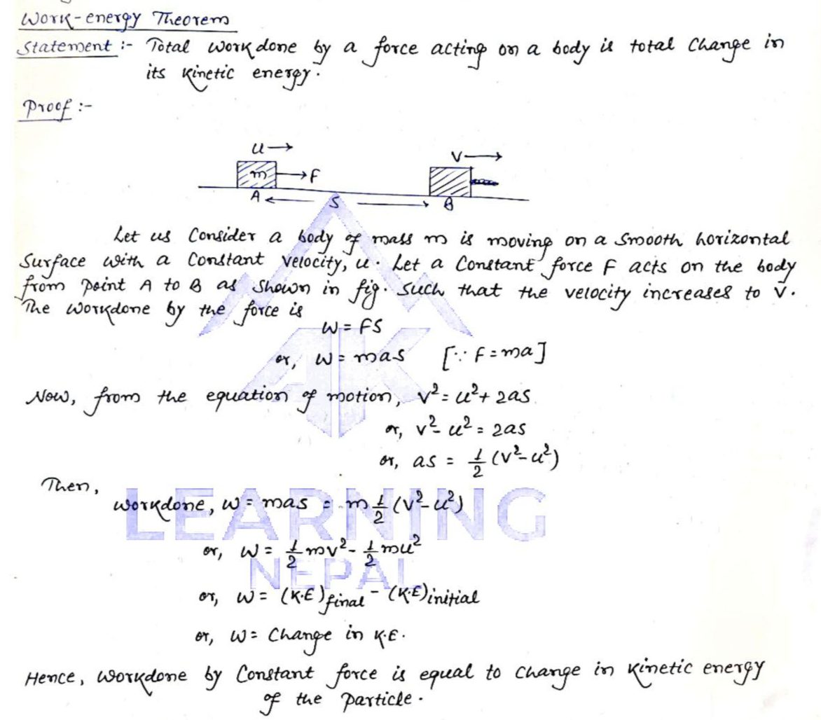 work energy and power in physics