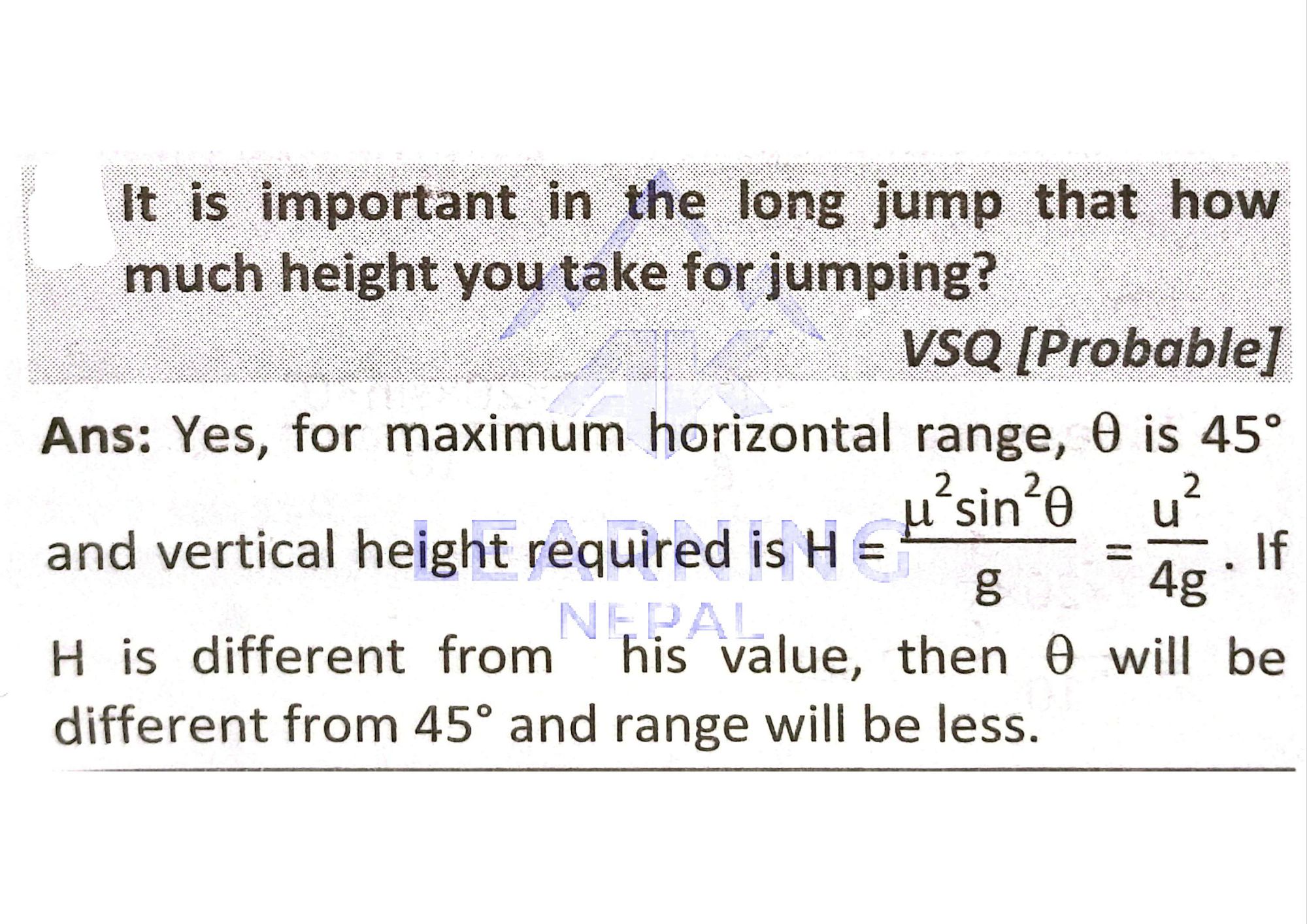 It is Important in The Long Jump That How Much Height You Take for Jumping