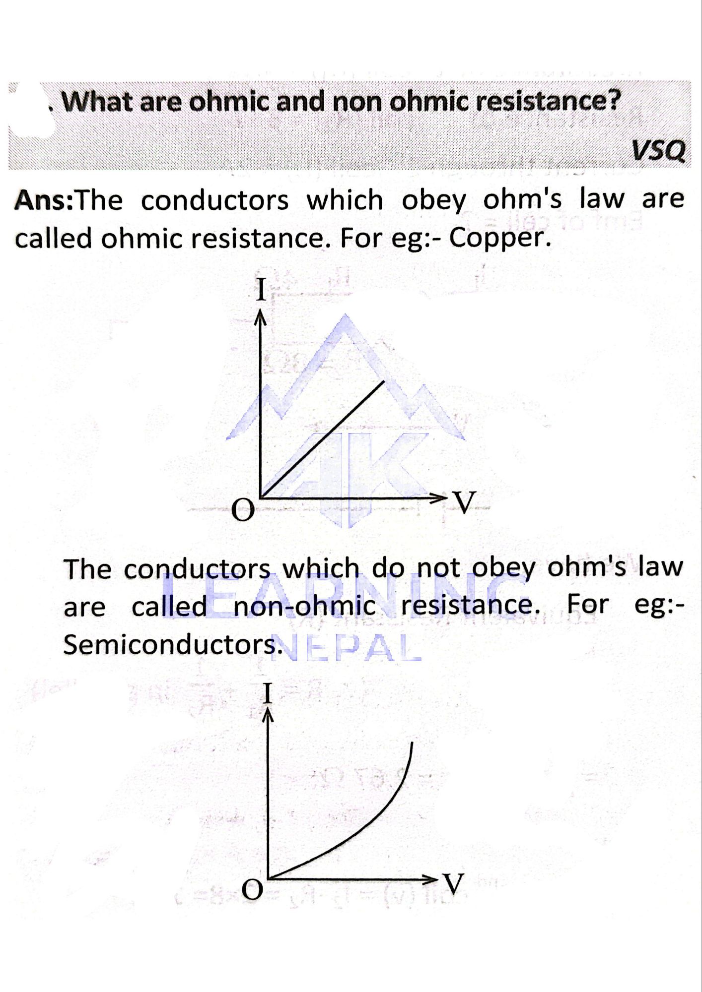 what are ohmic and non‑ohmic resistance