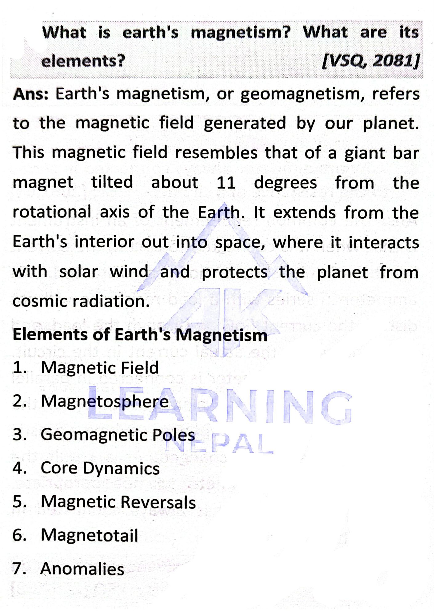 what is earth’s magnetism