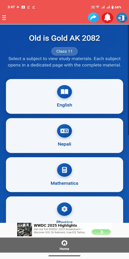 Class 11 Old is Gold AK Screenshot 2